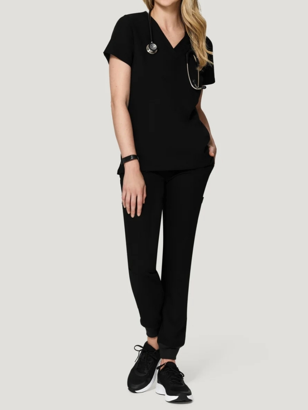 Mandala Black 9 Pocket Jogger Pants And One Pocket Scrub Top